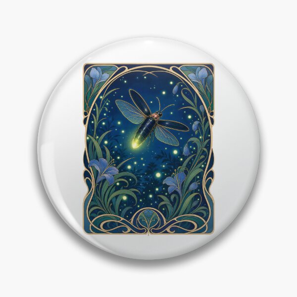 Item preview, Luminescent Firefly Art Nouveau Insect designed and sold by AntiqueImages.