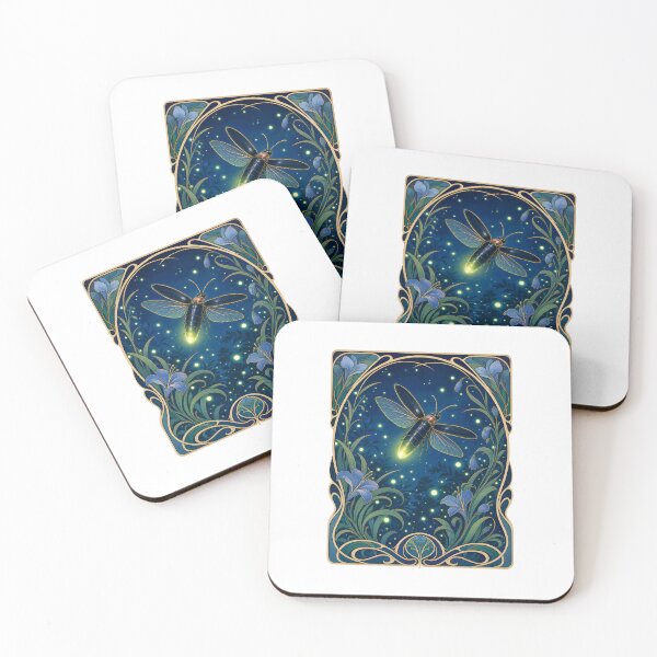 Item preview, Luminescent Firefly Art Nouveau Insect designed and sold by AntiqueImages.