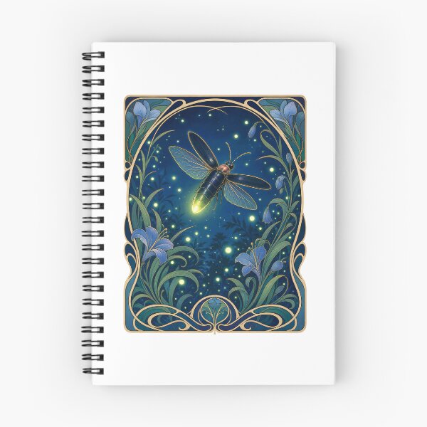 Item preview, Luminescent Firefly Art Nouveau Insect designed and sold by AntiqueImages.