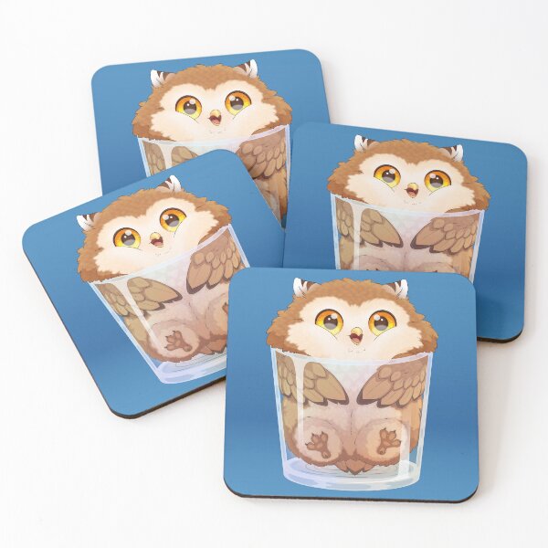 Item preview, Cute owl in a glass designed and sold by pioupiooou.