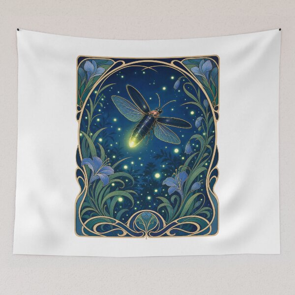 Item preview, Luminescent Firefly Art Nouveau Insect designed and sold by AntiqueImages.