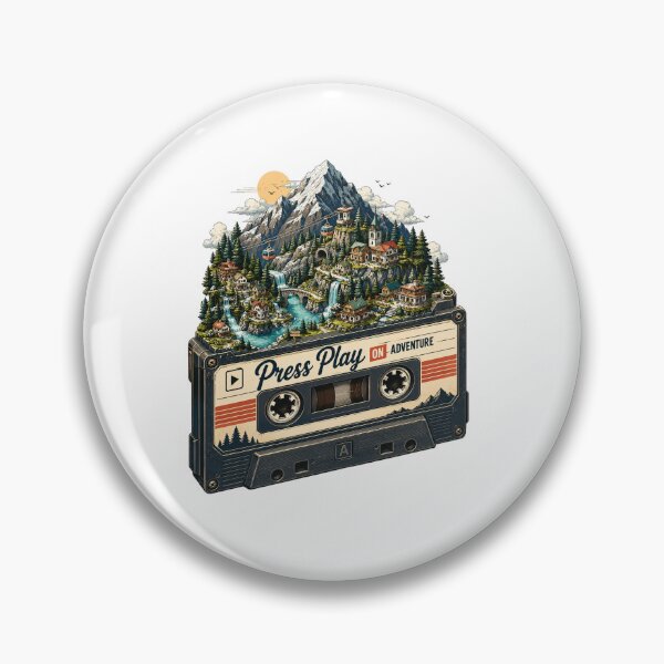 Item preview, Press Play on Adventure – Vintage Cassette Mountain designed and sold by NarpLTD.