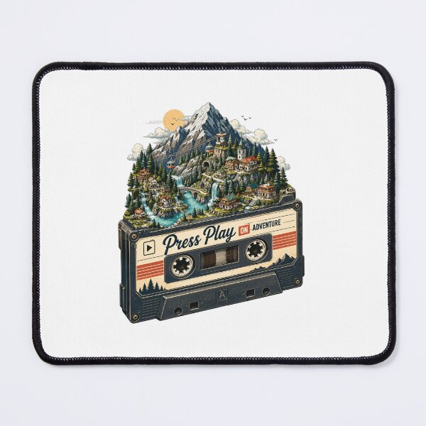 Item preview, Press Play on Adventure – Vintage Cassette Mountain designed and sold by NarpLTD.