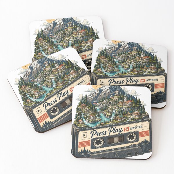 Item preview, Press Play on Adventure – Vintage Cassette Mountain designed and sold by NarpLTD.