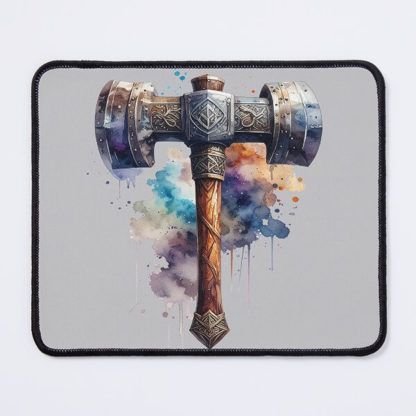 Item preview, Hammer of the Gods with watercolors, Vikings designed and sold by LiskoDesign.