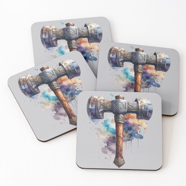 Item preview, Hammer of the Gods with watercolors, Vikings designed and sold by LiskoDesign.