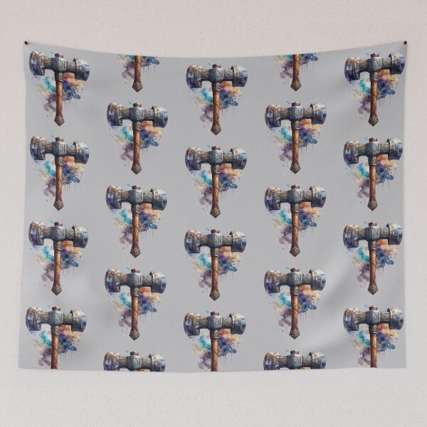 Item preview, Hammer of the Gods with watercolors, Vikings designed and sold by LiskoDesign.