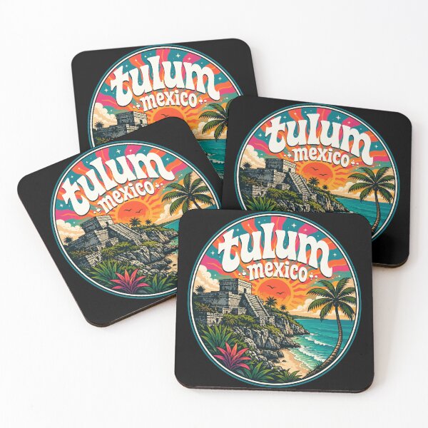 Item preview, Tulum Mayan Ruins Mexico Trippy Art Travel designed and sold by TomFrontierArt.