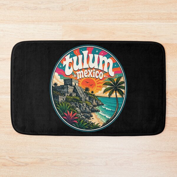 Item preview, Tulum Mayan Ruins Mexico Trippy Art Travel designed and sold by TomFrontierArt.