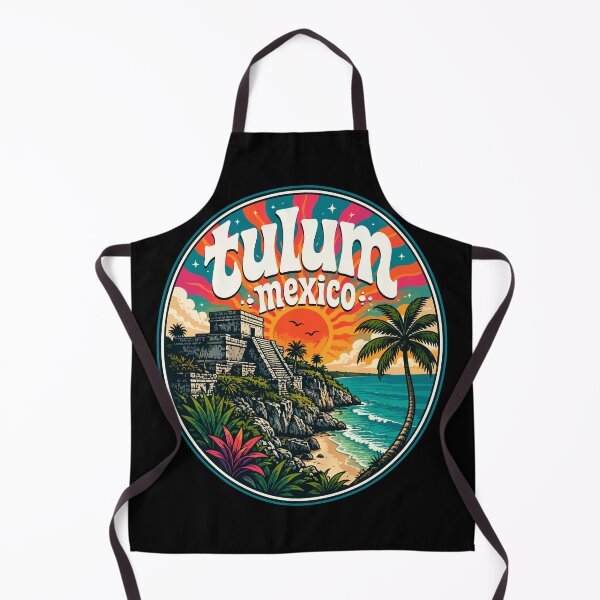 Item preview, Tulum Mayan Ruins Mexico Trippy Art Travel designed and sold by TomFrontierArt.
