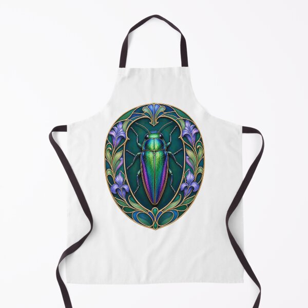 Item preview, Iridescent Jewel Beetle Art Nouveau Insect designed and sold by AntiqueImages.