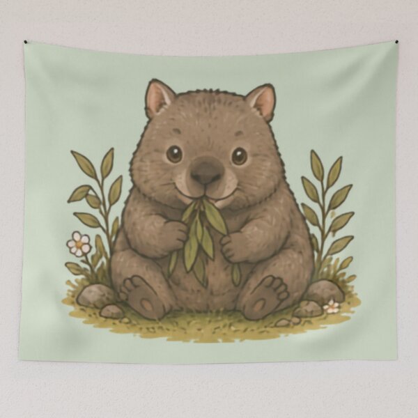 Item preview, Snack Time Wombat designed and sold by MellowMunchkins.