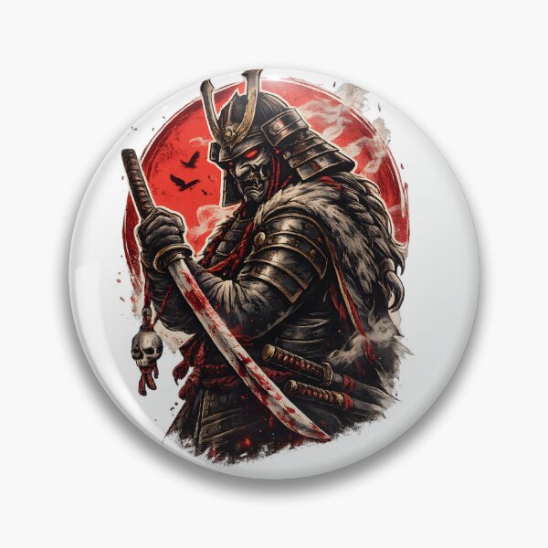 Item preview, Dark Demon Samurai Warrior Under Crimson Moon designed and sold by CreativeMindsetLab.