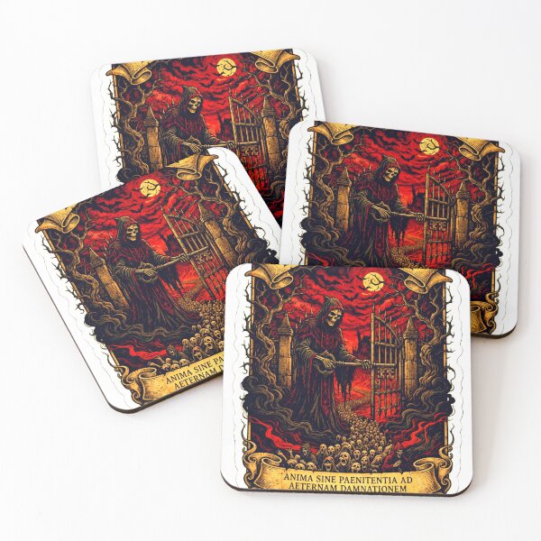 Item preview, Porta Inferni - Gates of Hell Gothic Skeleton Tarot Art designed and sold by BloopyWorks.