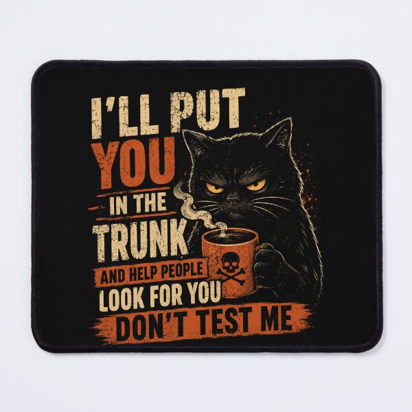 Item preview, I'll Put You In The Trunk And Help People Look For You Don't Test Me Grumpy Cat Coffee Humor designed and sold by RetroMini2026.