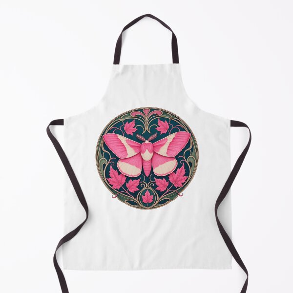 Item preview, Rosy Maple Moth Art Nouveau Decorative Pink Insect designed and sold by AntiqueImages.