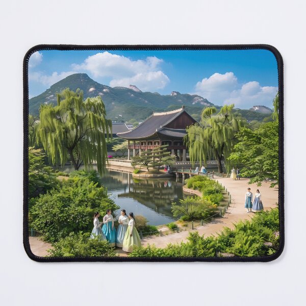 Item preview, Gyeongbokgung Palace in Summer - Lush Greenery and Royal Heritage in Seoul designed and sold by SOOstudio73.