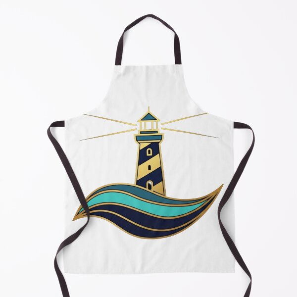Item preview, Elegant Geometric Lighthouse - Gold  Nautical Ocean Wave Vector Art designed and sold by Dzblack.