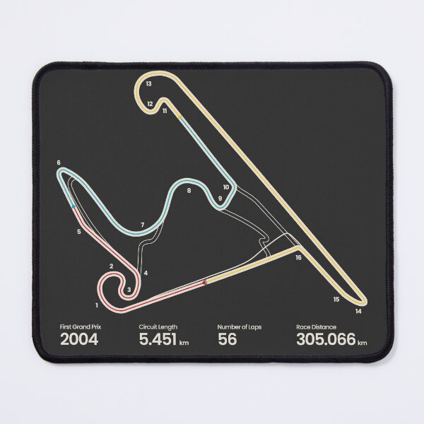 Item preview, Shanghai International Circuit | Chinese Grand Prix Motorsports Circuit Map designed and sold by archetype prints.