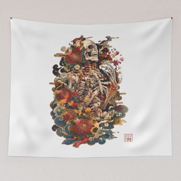 Item preview, Gashadokuro Skeleton Yokai – Giant Japanese Skull Spirit Dark Art designed and sold by kaxymax.