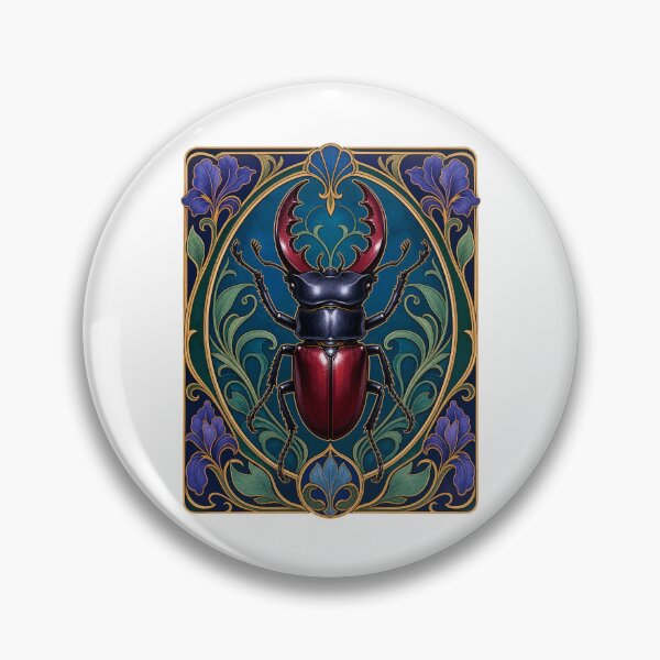Artikelvorschau, Jugendstil-Design: Hirschkäfer, Insektenkunde entworfen und verkauft von AntiqueImages.