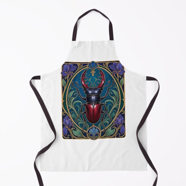 Item preview, Art Nouveau Stag Beetle Insect Entomology Design designed and sold by AntiqueImages.