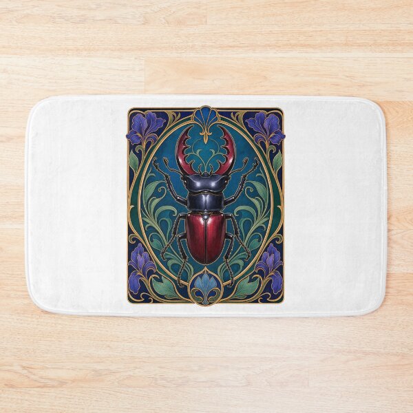 Item preview, Art Nouveau Stag Beetle Insect Entomology Design designed and sold by AntiqueImages.