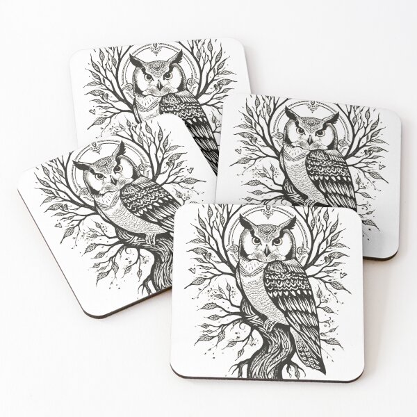 Item preview, Mystic Owl of the Ancient Forest designed and sold by ArtCraftLab.