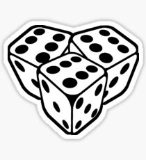 666 dice Sticker