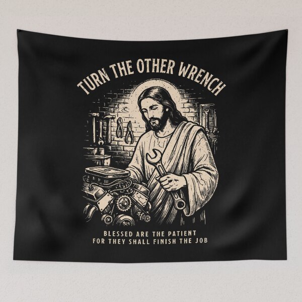 Item preview, Turn The Other Wrench Blessed Are The Patient Jesus Mechanic designed and sold by Mdcazeem.