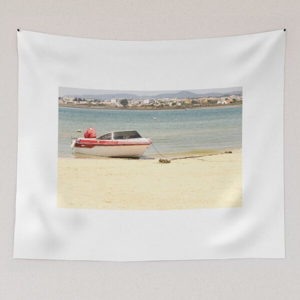 Item preview, Speedboat on Sandy Beach designed and sold by eddiebarronshop.