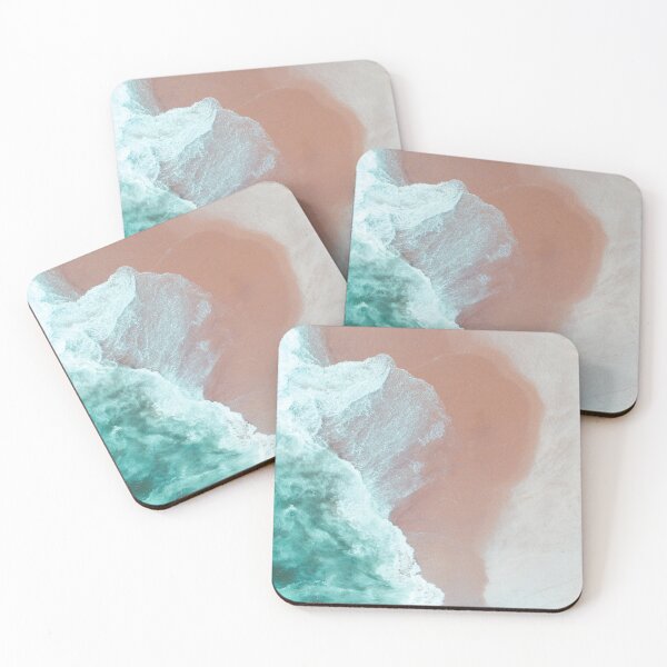 Item preview, Aerial Beach Photography Ocean Waves Coastal Landscape Seascape Wall Art Tropical Shoreline Nature Print designed and sold by Kzara Visual.