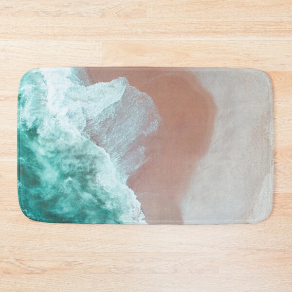 Item preview, Aerial Beach Photography Ocean Waves Coastal Landscape Seascape Wall Art Tropical Shoreline Nature Print designed and sold by Kzara Visual.