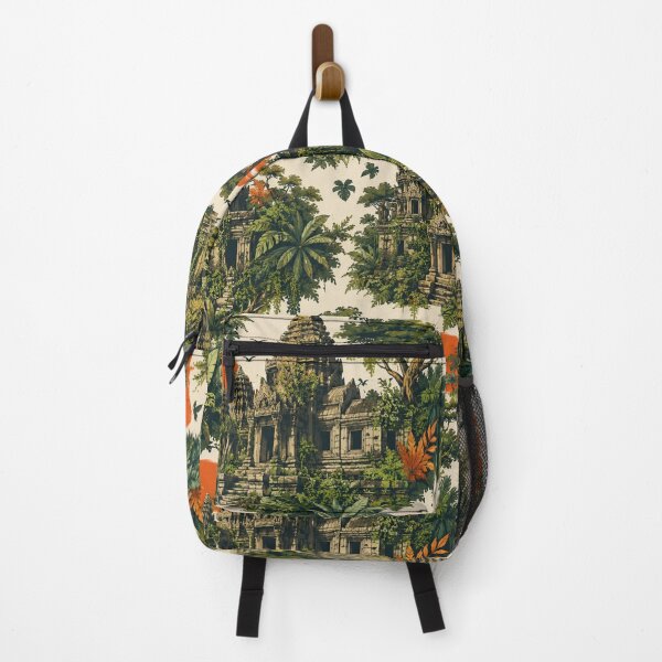 Item preview, Ancient Temple Jungle Pattern – Seamless Tropical Heritage Design | SEO Product Description designed and sold by CallisC-Arts.