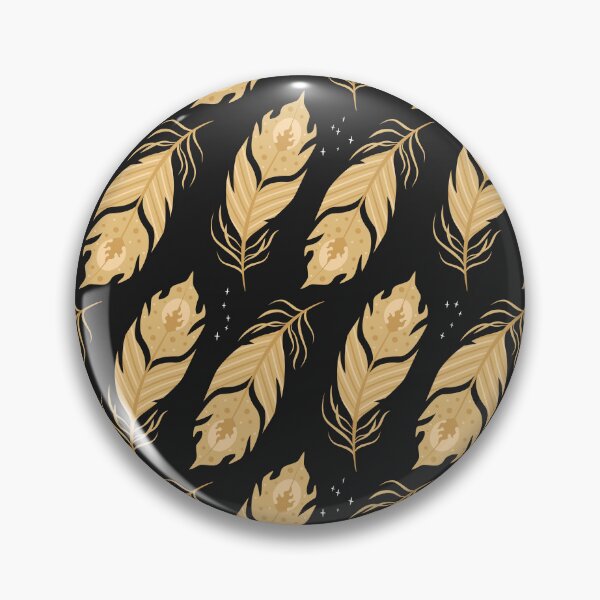 Item preview, Phoenix Feathers Pattern - Black and Gold designed and sold by Daniel Bevis Design.
