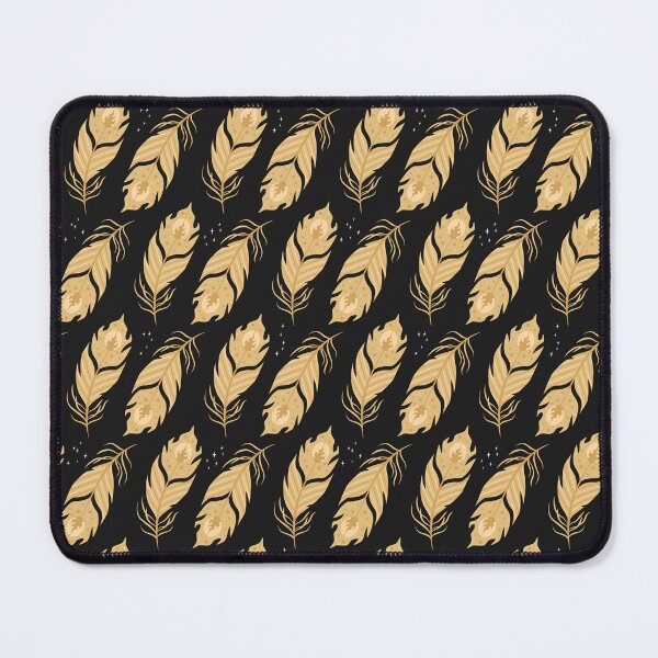 Item preview, Phoenix Feathers Pattern - Black and Gold designed and sold by Daniel Bevis Design.
