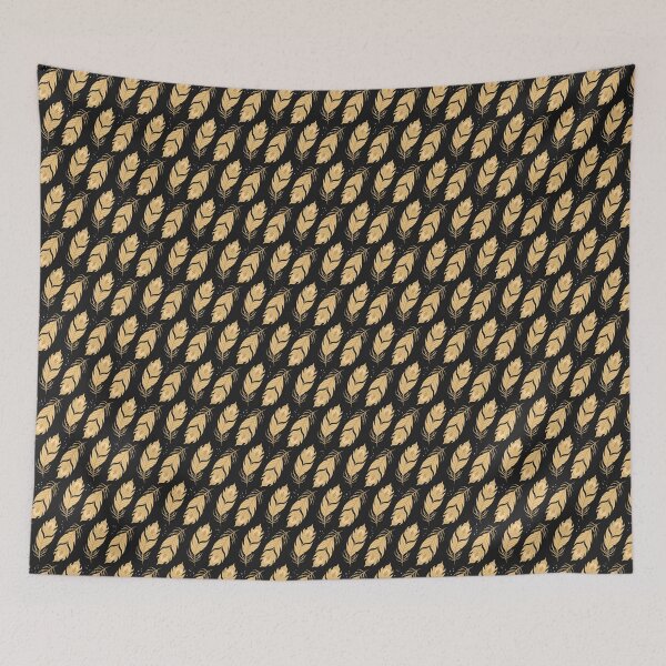 Item preview, Phoenix Feathers Pattern - Black and Gold designed and sold by Daniel Bevis Design.