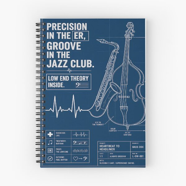 Item preview, Doctor & Musician Blueprint - Medicine and Jazz designed and sold by Art-Arcade6.