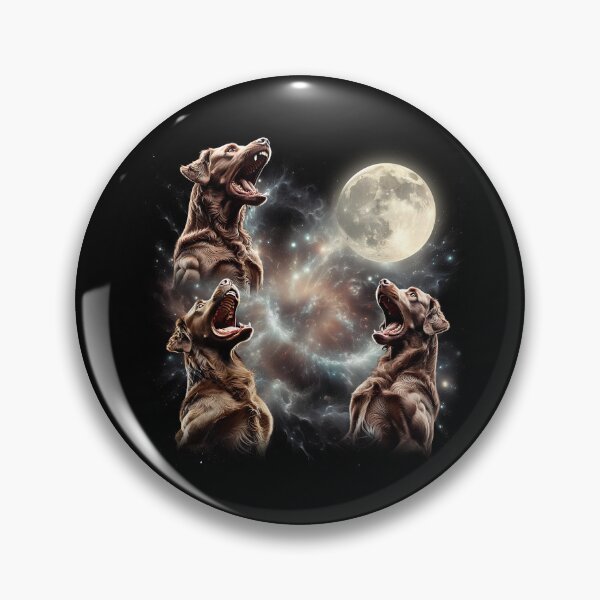 Item preview, Chesapeake Bay Retriever Howling Moon Lover Dog designed and sold by MosaikkiArt.
