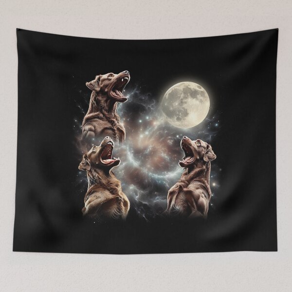 Item preview, Chesapeake Bay Retriever Howling Moon Lover Dog designed and sold by MosaikkiArt.