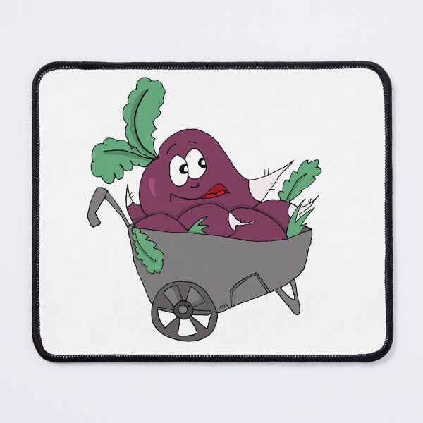 Item preview, Funny Beet in Wheelbarrow Sticker | Cute Unbeetable Garden Vegetable Cartoon designed and sold by MyxaART.