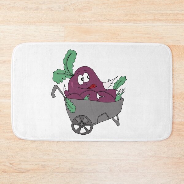 Item preview, Funny Beet in Wheelbarrow Sticker | Cute Unbeetable Garden Vegetable Cartoon designed and sold by MyxaART.