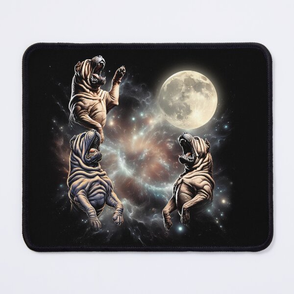 Item preview, Chinese Shar-Pei Howling Moon Lover Dog designed and sold by MosaikkiArt.
