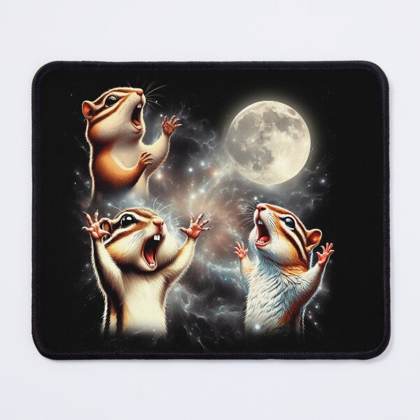 Item preview, Chipmunk Howling Moon Lover Dog designed and sold by MosaikkiArt.