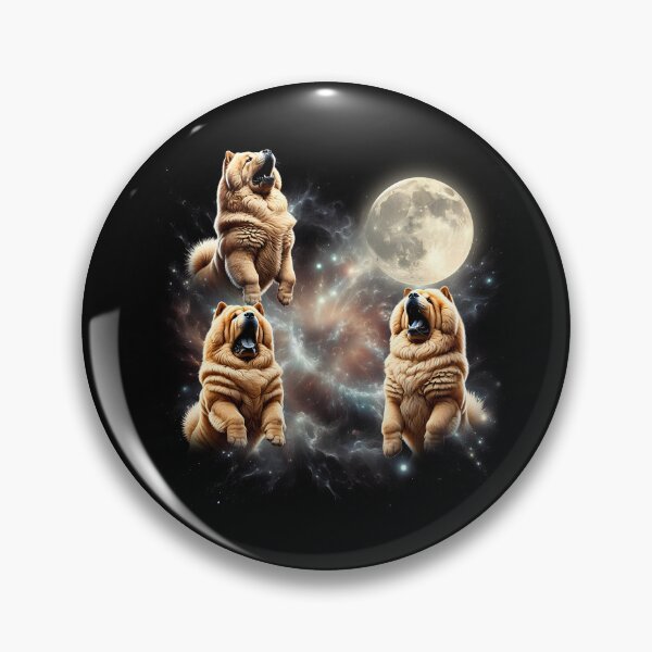 Item preview, Chow Chow Howling Moon Lover Dog designed and sold by MosaikkiArt.