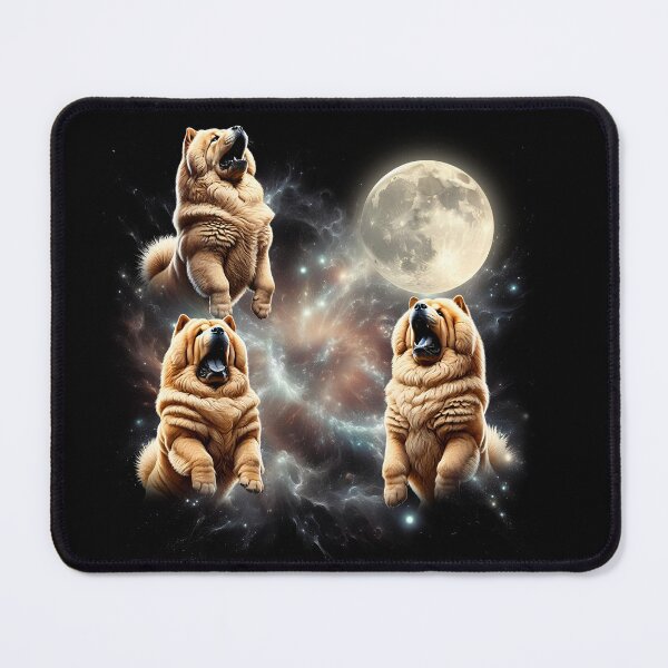 Item preview, Chow Chow Howling Moon Lover Dog designed and sold by MosaikkiArt.