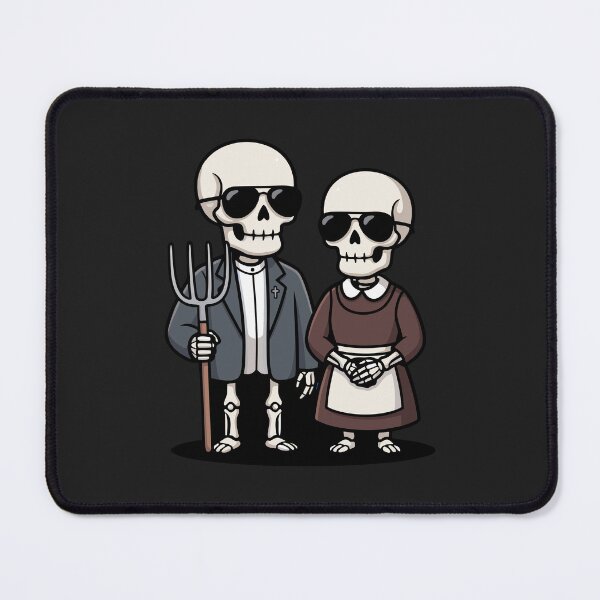 Item preview, American Gothic Skeleton Parody Funny Art History Humor designed and sold by Cipher & Soul.
