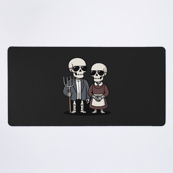 Item preview, American Gothic Skeleton Parody Funny Art History Humor designed and sold by Cipher & Soul.