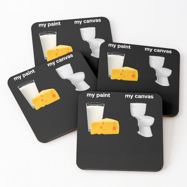 Item preview, Milk Cheese My Paint Toilet My Canvas Funny Dairy Humor designed and sold by Mdcazeem.