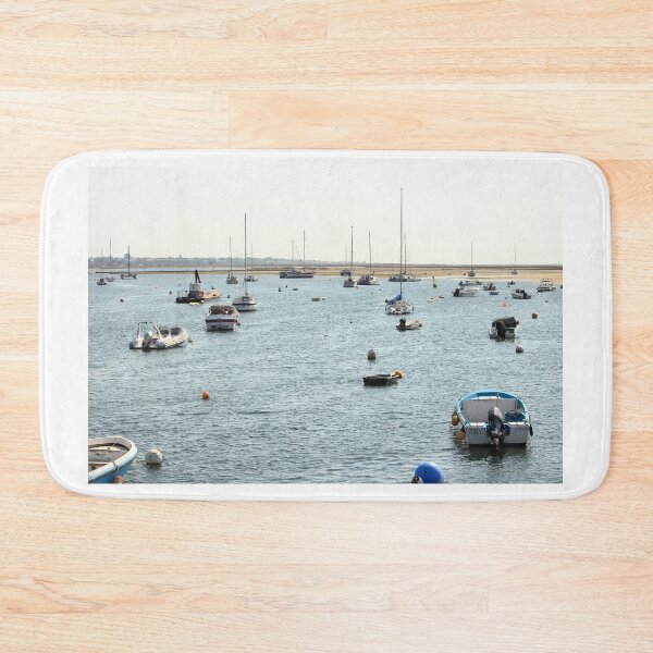 Item preview, Boats Anchored in a Calm Harbour designed and sold by eddiebarronshop.